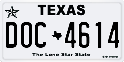 TX license plate DOC4614