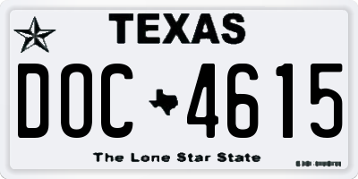 TX license plate DOC4615