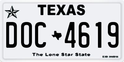 TX license plate DOC4619
