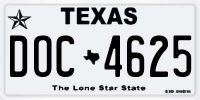 TX license plate DOC4625