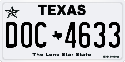 TX license plate DOC4633