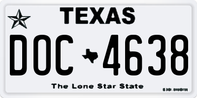 TX license plate DOC4638