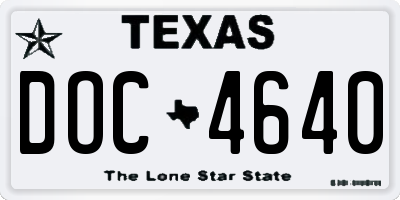 TX license plate DOC4640