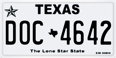 TX license plate DOC4642