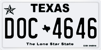 TX license plate DOC4646