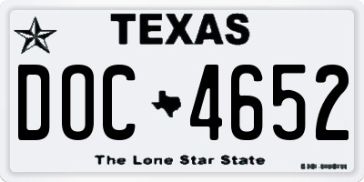TX license plate DOC4652
