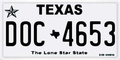 TX license plate DOC4653