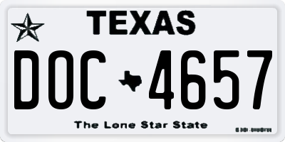 TX license plate DOC4657