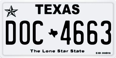 TX license plate DOC4663