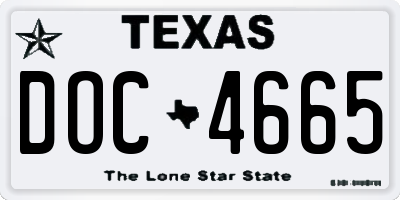 TX license plate DOC4665