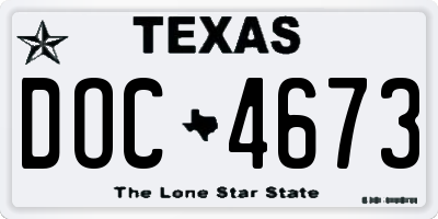 TX license plate DOC4673