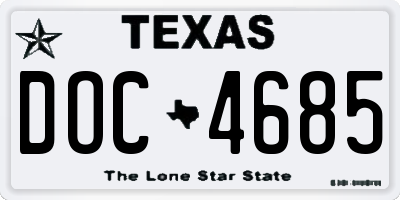 TX license plate DOC4685