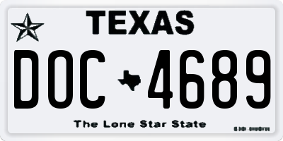TX license plate DOC4689