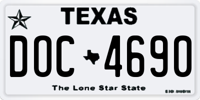 TX license plate DOC4690