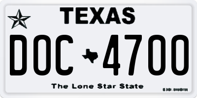 TX license plate DOC4700