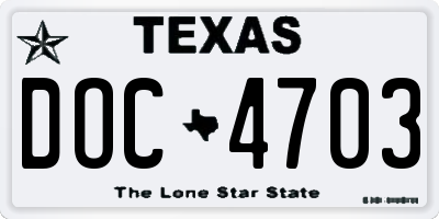 TX license plate DOC4703