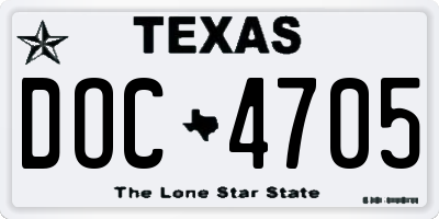 TX license plate DOC4705