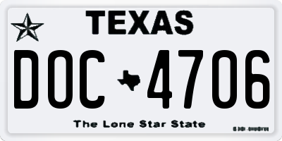 TX license plate DOC4706