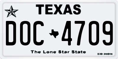 TX license plate DOC4709