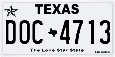 TX license plate DOC4713