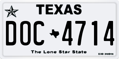 TX license plate DOC4714