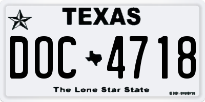 TX license plate DOC4718