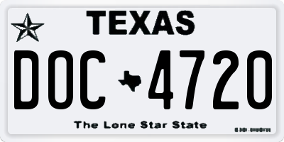 TX license plate DOC4720