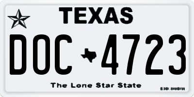 TX license plate DOC4723