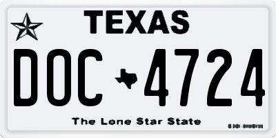 TX license plate DOC4724
