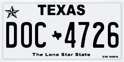 TX license plate DOC4726