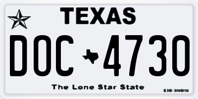 TX license plate DOC4730