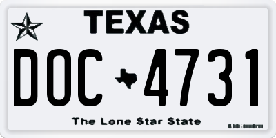 TX license plate DOC4731