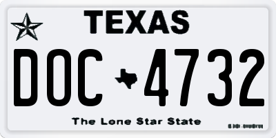 TX license plate DOC4732