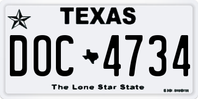 TX license plate DOC4734