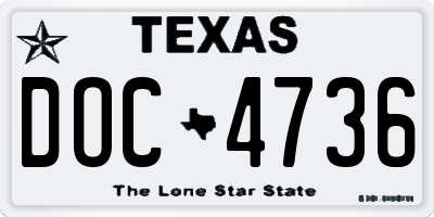 TX license plate DOC4736