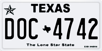 TX license plate DOC4742