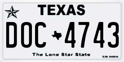 TX license plate DOC4743