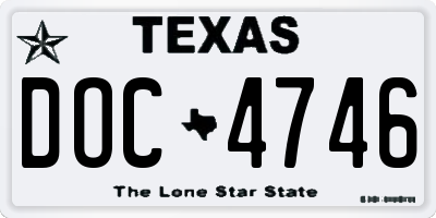 TX license plate DOC4746