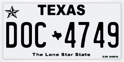 TX license plate DOC4749
