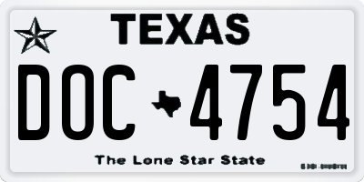 TX license plate DOC4754