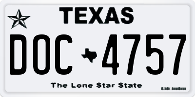 TX license plate DOC4757