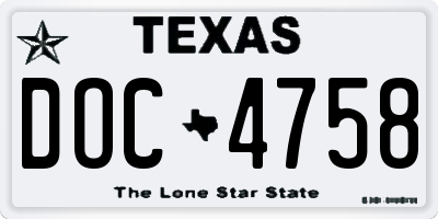 TX license plate DOC4758