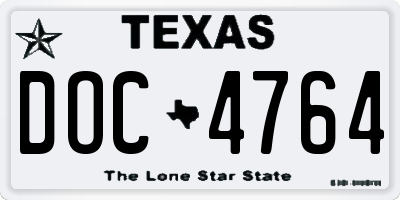 TX license plate DOC4764