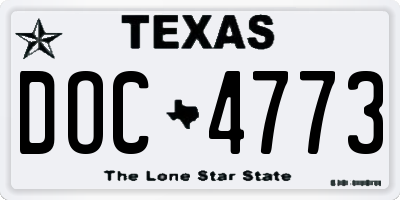TX license plate DOC4773