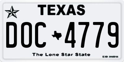 TX license plate DOC4779