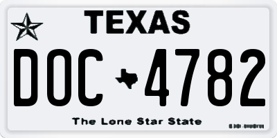 TX license plate DOC4782