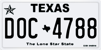 TX license plate DOC4788