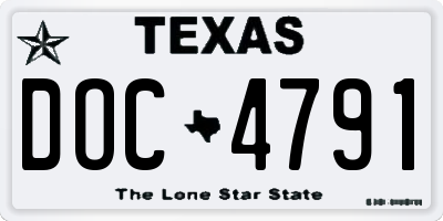 TX license plate DOC4791