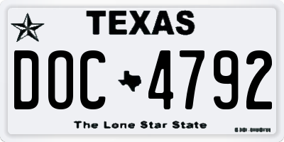 TX license plate DOC4792