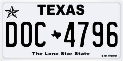 TX license plate DOC4796